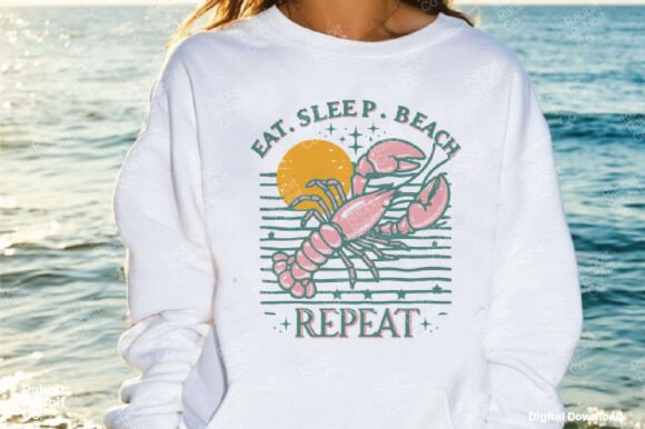Unpacking the Retro Beach Pink Lobster PNG Graphic