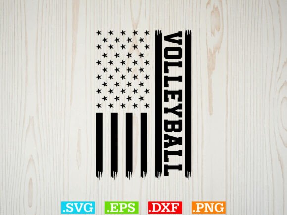 Volleyball American Flag Graphic Design: A Bold Fusion of Sport and Patriotism